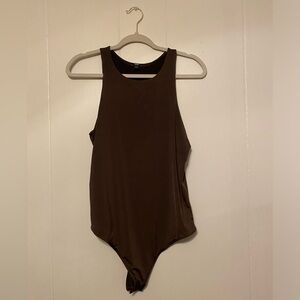 Brown Sleeveless Bodysuit